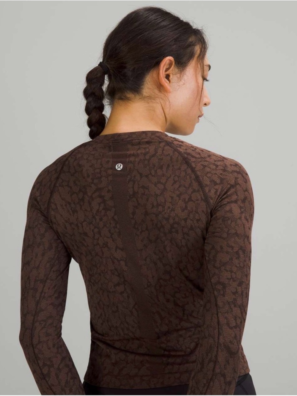 lululemon athletica Chocolate Brown Long-Sleeve Seamless Active Top